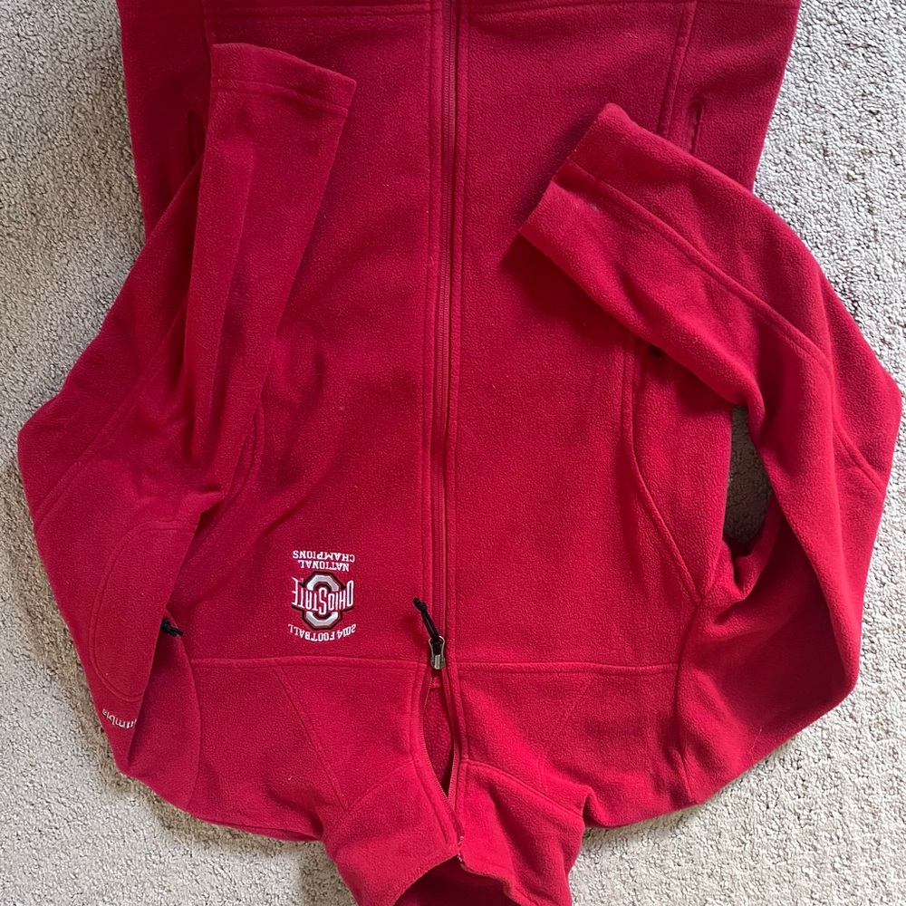 Columbia Red Full-Zip Sweatshirt
